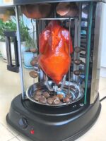 무연 회전 포크 BBQ 오리 오븐 샤와르마 BBQ 풀 메탈 휴대용 상업용 가족 다기능 로스트 치킨 오븐 - 이미지 4