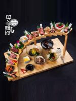 호텔 예술적 컨셉 요리 크리에이티브 사다리 초밥 접시 일본식 바베큐 레스토랑 냄비 식기 나무 계단식 상승 접시