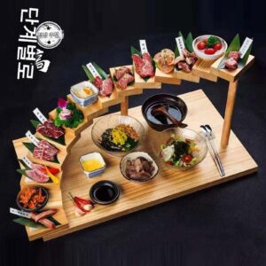 호텔 예술적 컨셉 요리 크리에이티브 사다리 초밥 접시 일본식 바베큐 레스토랑 냄비 식기 나무 계단식 상승 접시