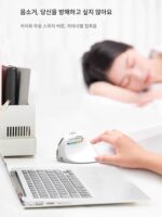 다채로운 M618mini 수직 마우스 무선 블루투스 듀얼모드 충전 광학 수직 사이드 그립 인체공학적 음소거 - 이미지 5