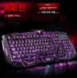 Youxiang V100 크랙된 기계식 느낌 백라이트 게이밍 키보드 및 마우스 세트 유선 발광 마우스 및 키보드 세트 - 이미지 5