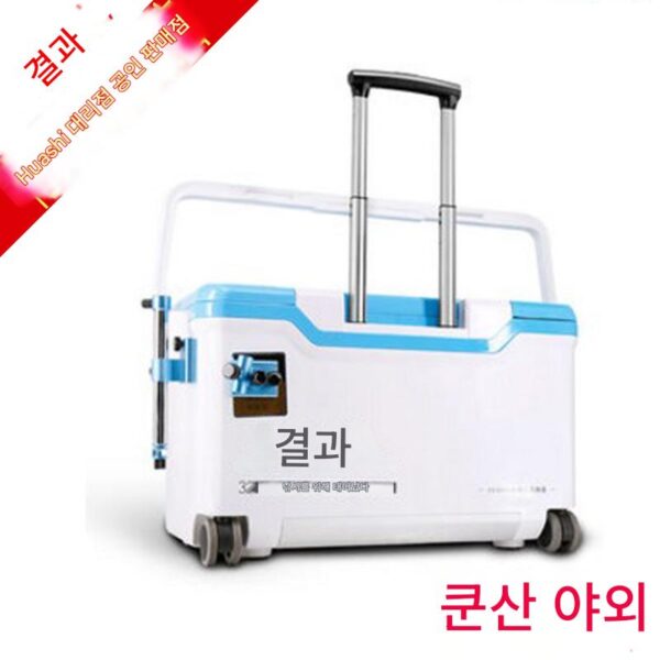 화시 트롤리 낚시 박스 2018 32L 트롤리 박스 두껍고 초경량 다기능 바퀴 달린 낚시 의자