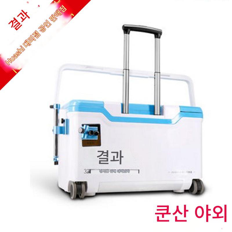 main_576318236627_0-1 화시 트롤리 낚시 박스 2018 32L 트롤리 박스 두껍고 초경량 다기능 바퀴 달린 낚시 의자 - 이미지 1