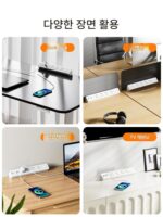 조예 준웨이 책상 테이블탑 더블 레이어 접착 클램프 데스크 소켓 펀칭 없음 PD65W 고속 충전 전원 스트립 - 이미지 5