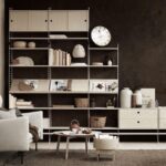 스웨덴 스트링 벽걸이 선반 나무 선반 한 단어 보드 파티션 레이어 벽걸이 책장 거실 수납 - 이미지 2