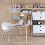 스웨덴 스트링 벽걸이 선반 나무 선반 한 단어 보드 파티션 레이어 벽걸이 책장 거실 수납 - 이미지 4