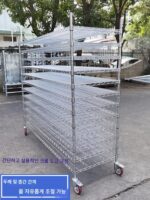 크롬 도금 수납선반 디스플레이 랙 창고 랙 자유 조합 분리형 다층 휠 다기능 - 이미지 4