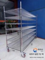 크롬 도금 수납선반 디스플레이 랙 창고 랙 자유 조합 분리형 다층 휠 다기능 - 이미지 5