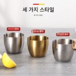 304 두꺼운 스테인리스 스틸 물컵 일체형 브러시드 싱글 레이어 컵 맥주컵 커피컵 콜드 드링크컵 주스컵 - 이미지 2