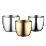 304 두꺼운 스테인리스 스틸 물컵 일체형 브러시드 싱글 레이어 컵 맥주컵 커피컵 콜드 드링크컵 주스컵 - 이미지 5