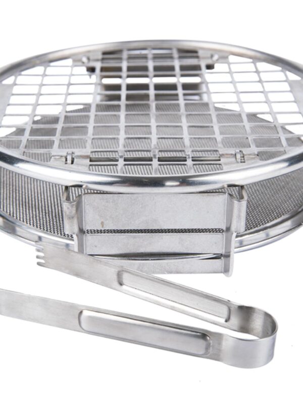 좋은 화산 이중 레이어 그릴 캠핑 바베큐 그릴 생선 야외 고온 휴대용 액세서리 정품 도구 바베큐 클립 보내기