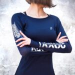 모쿠 런닝 속건 스포츠 티셔츠 피트니스 의류 여성용 긴팔 타이트 섹시 백 헬스 여성용 요가 의류 - 이미지 2