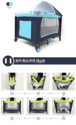 휴대용 아기 침대 다기능 접이식 침대 수출용 아기 놀이 침대 - 이미지 2