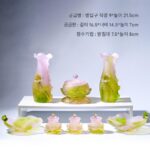 유리 연꽃병 제물 접시 물잔 제물 세트 불교용품 가정 제물 불교사원 중국식 - 이미지 2