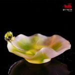 유리 연꽃병 제물 접시 물잔 제물 세트 불교용품 가정 제물 불교사원 중국식 - 이미지 4