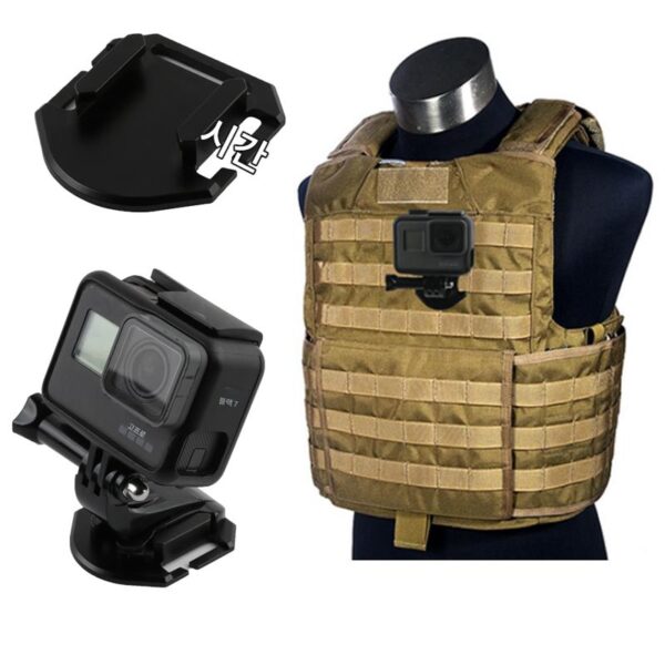 MOLLE 전용 GoPro Hero 11/10/9 카메라 마운트 전술 조끼 스트랩 GOPRO 버클에 연결