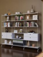 스페이스 스토리지 마스터 노르딕 수납 선반 솔리드 우드 선반 벽걸이 책꽂이 벽걸이 와비사비 스타일 소형 아파트