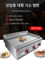 쿠이 가스 그릴 상업용 전기 철판구이 오징어 볶음밥 햄버거 철판구이 냉면 손으로 잡는 팬케이크 기계 스톨 - 이미지 4