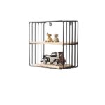 단철 벽걸이 선반, 펀치 없는 침실 침대 옆 벽걸이 수납 선반, 공간 절약형 거실 창의적 장식 - 이미지 5