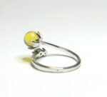 Fanfeifan 도미니카 블루 앰버 링 925 스털링 실버 인레이 여성 천연 정품 하늘색 앰버 여성 반지 - 이미지 4