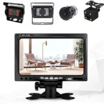 트럭 후진 영상 24V HD 야간 투시 차량 LCD 화면 7인치 베이스 브라켓 디스플레이 방수 카메라