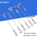 Lanmeng 304 스틸 와이어 로프 조명 걸이 코드 램프 걸이 라인 안전 구리 후크 걸이 그림 라인 걸이 그림 후크 걸이 그림 장치 - 이미지 2