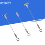 Lanmeng 304 스틸 와이어 로프 조명 걸이 코드 램프 걸이 라인 안전 구리 후크 걸이 그림 라인 걸이 그림 후크 걸이 그림 장치 - 이미지 3