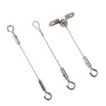 Lanmeng 304 스틸 와이어 로프 조명 걸이 코드 램프 걸이 라인 안전 구리 후크 걸이 그림 라인 걸이 그림 후크 걸이 그림 장치 - 이미지 5