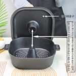 새로운 사각형 주철 구운 고구마 팬 두껍게 구운 감자 밤 옥수수 기계 홈 구운 고구마 팬 노스틱 - 이미지 2