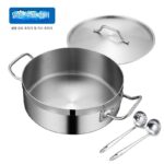 가정용 스테인리스 스틸 핫팟 냄비 유도 쿠커 범용 두꺼운 합성 바닥 수프 냄비 쇠고기 핫팟 레스토랑 사이드 스토브 샤부샤부