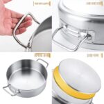 가정용 스테인리스 스틸 핫팟 냄비 유도 쿠커 범용 두꺼운 합성 바닥 수프 냄비 쇠고기 핫팟 레스토랑 사이드 스토브 샤부샤부 - 이미지 4