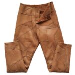 양가죽 바지 남성용 모피 코튼 바지 중년 및 노인 정품 가죽 두꺼운 울 안감 여성용 하이웨이스트 양털 가죽 바지 - 이미지 5