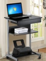 슈퍼 가치 소형 아파트 이동식 데스크탑 컴퓨터 테이블 홈 침실 침대 옆 탁자 싱글 미니 책상 - 이미지 2