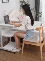 슈퍼 가치 소형 아파트 이동식 데스크탑 컴퓨터 테이블 홈 침실 침대 옆 탁자 싱글 미니 책상 - 이미지 3