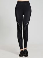 MZP-X 압축 팬츠 여성용 S 스타일 스포츠 마라톤 러닝 무릎 보호대 허리 피트니스 통기성 속건 타이츠 가을과 겨울