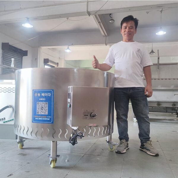 상업용 에너지 절약 지능형 온도 조절 가스 전기 원형 튀김 기름 두부 콩기름 과일 감자 칩 고기 닭발 생선 튀김 용광로