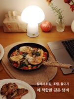 독일 수입 터크팬 야외 스테이크 프라이팬 바베큐 팬 순수 철 무코팅 딥 프라이팬 캠핑 철판 - 이미지 2