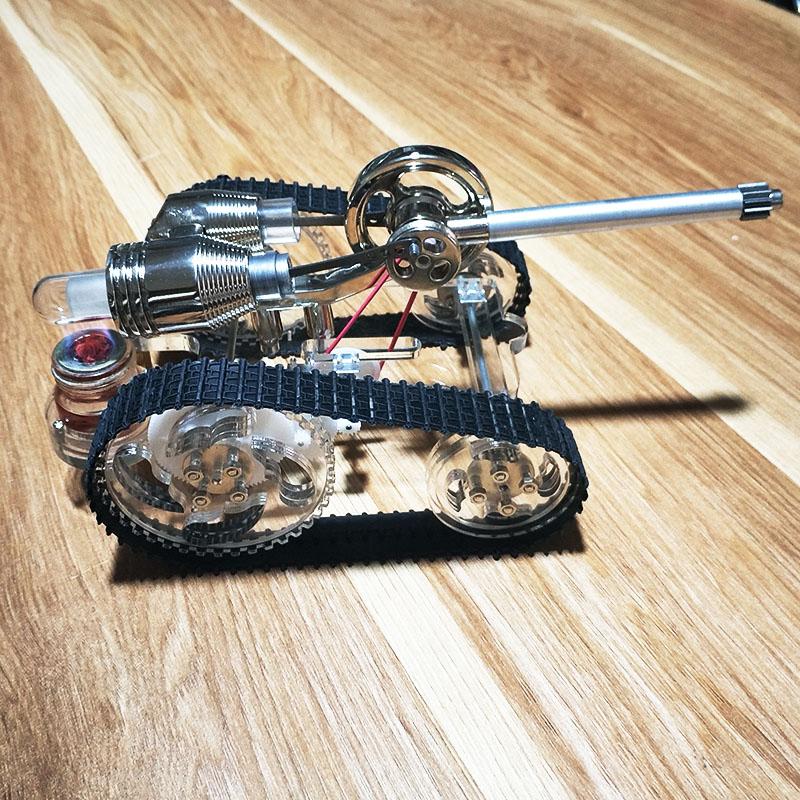 main_607690803825_0-1 뤄차오 스털링 엔진 미니어처 모델 외연 동력 탱크 자동차 과학 소규모 생산 실험 장난감 선물 - 이미지 1