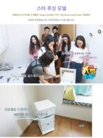 침대 옆 탁자 화장대 통합 심플 모던 침실 소형 아파트 다기능 플립 접이식 미니 화장대 - 이미지 3