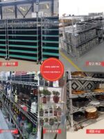 공장 창고 가정용 크롬 와이어 메쉬 선반 다층 선반 스테인리스 스틸 보관 선반 보관 디스플레이 선반 - 이미지 4