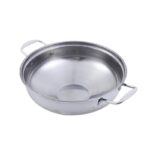 둥근 바닥 수프 냄비 오목 유도 쿠커 특수 냄비 스테인리스 스틸 가정용 핫팟 뾰족한 바닥 찜통 수프 숟가락 체 포함 - 이미지 2