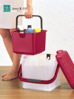 일본 수입 다기능 버킷 야외 시트 낚시 버킷 자동차 보관 상자 스탠딩 세차 버킷 더블 버킷 - 이미지 3