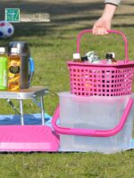 일본 수입 다기능 버킷 야외 시트 낚시 버킷 자동차 보관 상자 스탠딩 세차 버킷 더블 버킷 - 이미지 4