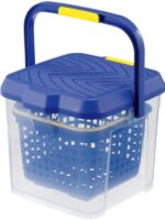 일본 수입 다기능 버킷 야외 시트 낚시 버킷 자동차 보관 상자 스탠딩 세차 버킷 더블 버킷 - 이미지 5