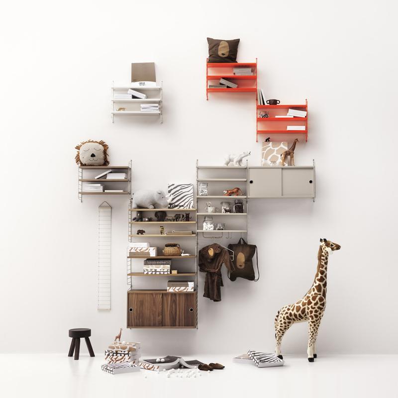 main_613953211080_0-1 스웨덴 스트링 벽걸이 벽선반 아이언 아트 다층 책장 거실 TV 벽걸이 브라켓 무료 조합 - 이미지 1