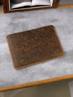 Apple Macbook 컴퓨터 보호 슬리브 라이너 백 Tangcao 패턴 핸드메이드 첫 번째 레이어 소가죽 크레이지 호스 가죽 MACX20S에 적합 - 이미지 2