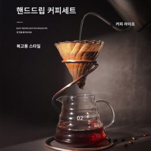 핸드브루 커피 필터 컵 홀더 세트 조합 금속 핸드브루 랙 드립 랙 클라우드 쉐어링 포트 필터지