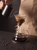 핸드브루 커피 필터 컵 홀더 세트 조합 금속 핸드브루 랙 드립 랙 클라우드 쉐어링 포트 필터지 - 이미지 2