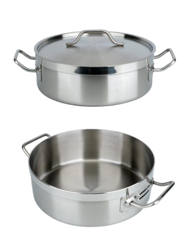 두꺼워진 스테인리스 사이드 스토브 유도 쿠커 범용 핫팟 특수 냄비 상업용 차오산 쇠고기 핫팟 더블 귀 냄비