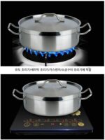 두꺼워진 스테인리스 사이드 스토브 유도 쿠커 범용 핫팟 특수 냄비 상업용 차오산 쇠고기 핫팟 더블 귀 냄비 - 이미지 5